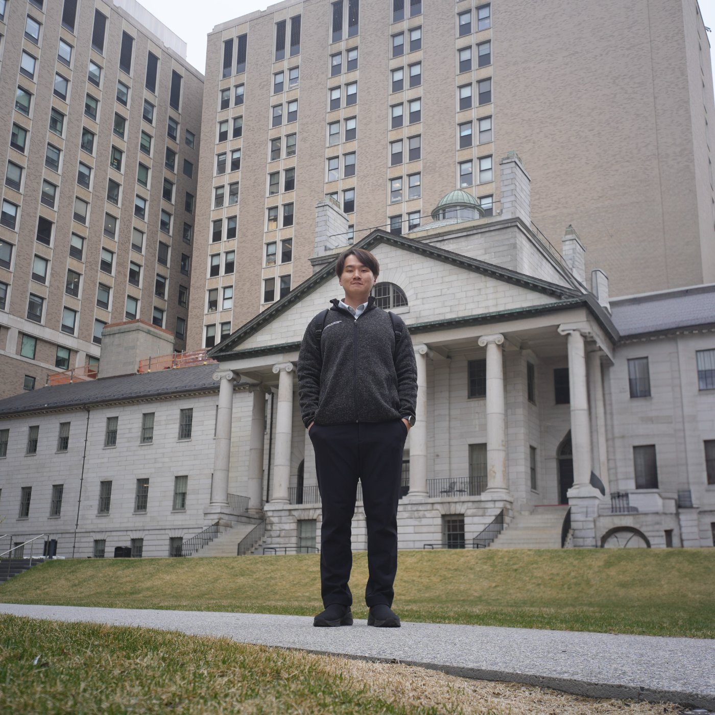 In front of Massachusetts General Hospital, Boston